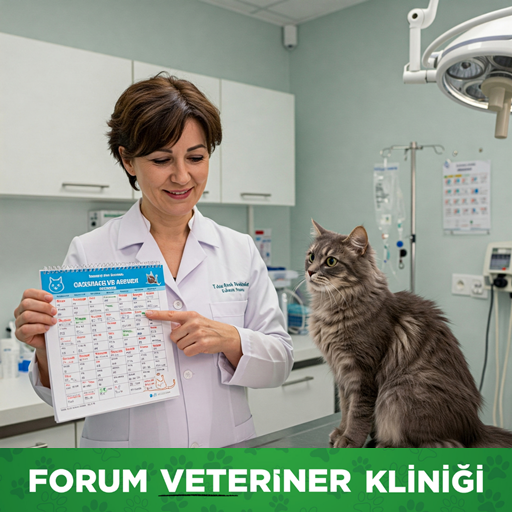 Kedilerde aşı takvimi infografiği