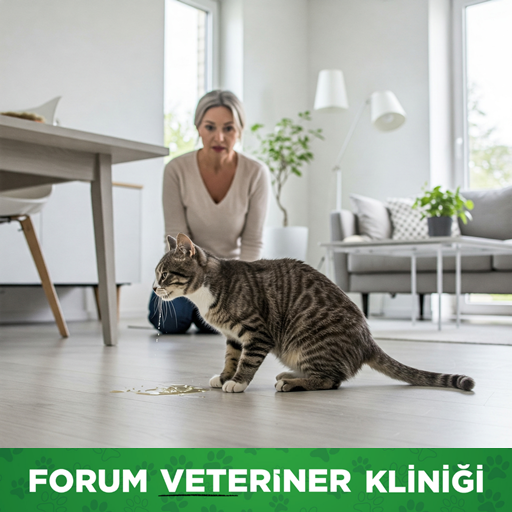 Kedilerde kusma ve veteriner muayenesi